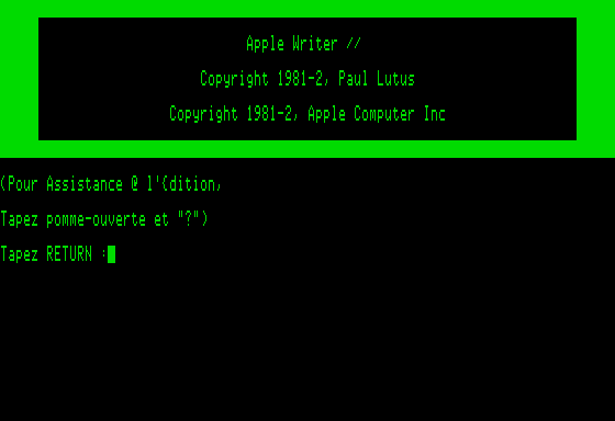 Applewriter //