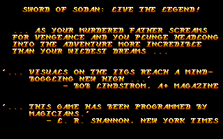 Ecrans Sword Of Sodan