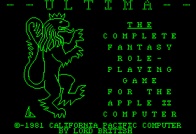 Ultima 1 original