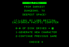 Ultima 1 original