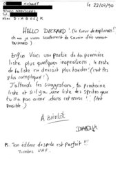 Lettre Diabolik