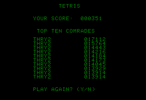 High score THRY2